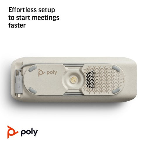 HP Poly Sync 40+ Microsoft Teams Certified USB-A USB-C Speakerphone +BT700 USB-A Adapter