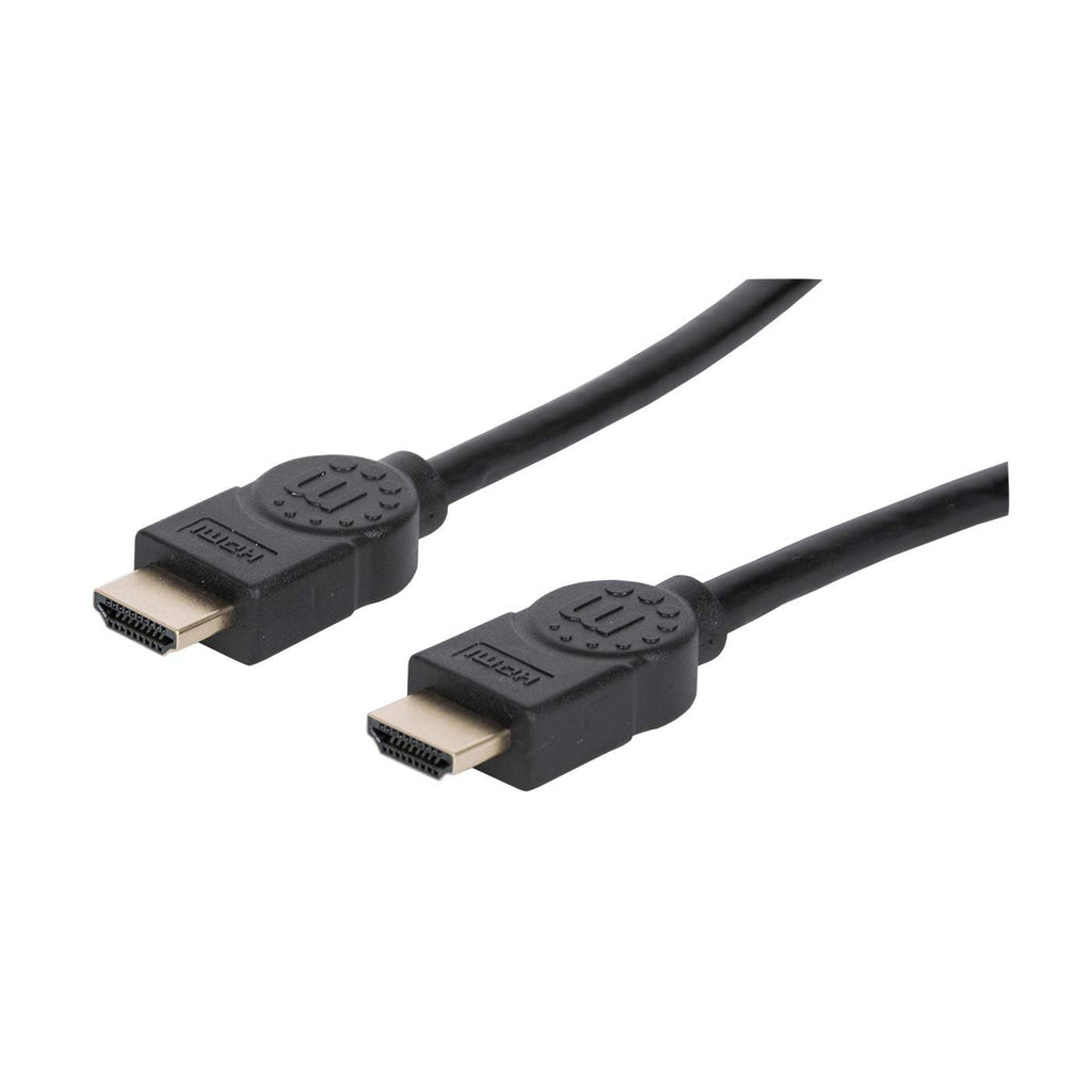 Manhattan HDMI Cable with Ethernet, 8K@60Hz (Ultra High Speed), 2m, Male to Male, Black, 4K@120Hz, Ultra HD 4k x 2k, Fully Shielded, Gold Plated Contacts, Lifetime Warranty, Polybag  - Computer Cables - Manhattan