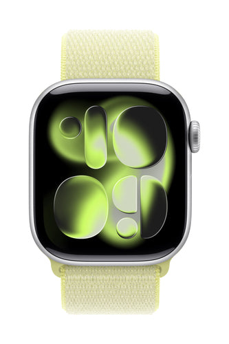 Apple MFFF4ZM/A smart wearable accessory Band Yellow Nylon, Recycled polyester, Spandex