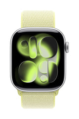 Apple MFFF4ZM/A smart wearable accessory Band Yellow Nylon, Recycled polyester, Spandex
