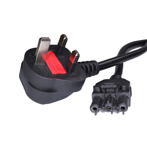 Cablenet 3m GST18 Female - UK 13Amp Plug Wieland Black PVC Power Leads  - Computer Cables - Cablenet