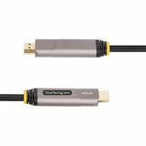 StarTech.com 50ft (15.2m) USB-C to HDMI 2.0 Active Optical Cable (AOC), 4K 60Hz, CL3 Rated, Unidirectional USB Type-C to HDMI Adapter Cable