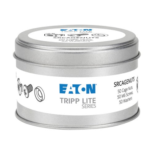 Tripp Lite SRCAGENUTS SmartRack Square Hole Hardware Kit with 50 M6 screws and washers