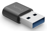 Hama USB Adapter, USB-A Plug - USB-C Socket, USB 3.2 Gen2, 10 Gbit/s
