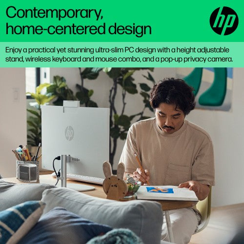 HP 24 -cr0063na PC Intel® Core™ i3 i3-N300 60.5 cm (23.8") 1920 x 1080 pixels All-in-One PC 8 GB DDR4-SDRAM 256 GB SSD Windows 11 Home Wi-Fi 6 (802.11ax) White