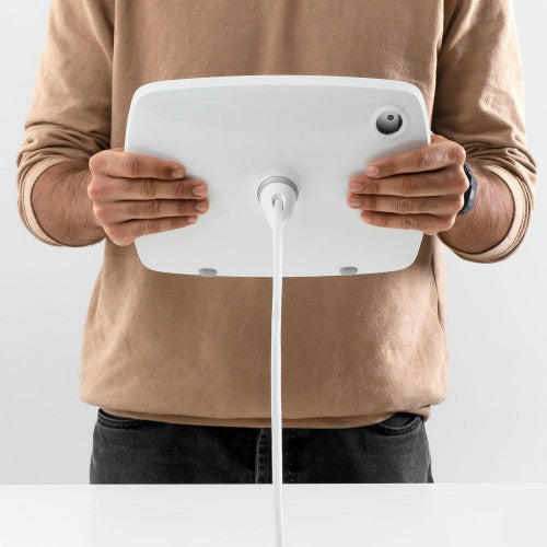 Bouncepad Original Lounge with Reinforced USB Cable | Covered Front Camera and Home Button | White | Samsung Galaxy Tab A9+ and A11+ 11-inch (2023 - 2025)