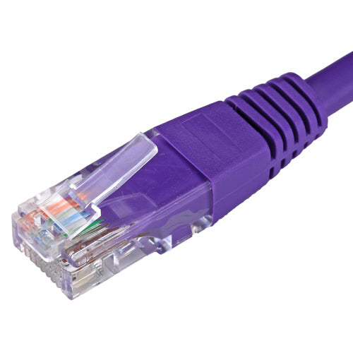 Cablenet 3m Cat5e RJ45 Violet U/UTP PVC 24AWG Flush Moulded Booted Patch Lead  - Computer Cables - Cablenet