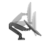 Manhattan Desk Mount for TV & Monitors (Full Motion Spring), For screens 13" to 27", C-Clamp or Grommet Assembly, VESA compatibility: 75x75mm and 100x100mm - check the dimensions of the four mounting holes on back of screen to ensure it fits, Max 9kg, Bla