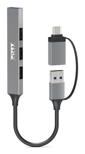Port Designs 900160 interface hub USB Type-C 5000 Mbit/s Silver