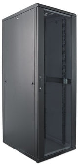 Intellinet 19" Network Cabinet - Free Standing, 42U, 800x800mm (width x depth), Black, Flatpack, Max 1500kg, Multi-Point Door Lock, One Lock Per Side Panel, Usable Depth 123 to 573mm, IP20 rated, Rack, Steel