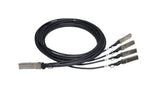 HPE Networking Comware X240 40G QSFP+ to 4x10G SFP+ 5m Direct Attach Copper Splitter Cable