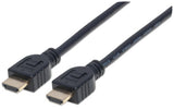 Manhattan HDMI 4K@60Hz Cable with Ethernet - CL3 rated, 2m, Suitable for In-Wall use, For ALL 4K & 1080p/HD uses - when upgrading now or have it ready for when you need it, Male to Male, Black, Ultra HD 4k x 2k, Lifetime Warranty, Premium High Speed