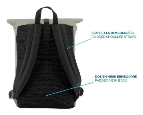 Mobilis 070012 backpack Roll top backpack Grey
