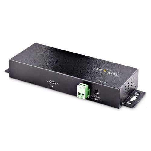 StarTech.com 7-Port Industrial USB 10Gbps Hub with Power Adapter, Metal, Mountable, 5x USB-A and 2x USB-C Downstream Ports, ESD Protection, Powered USB Hub, TAA