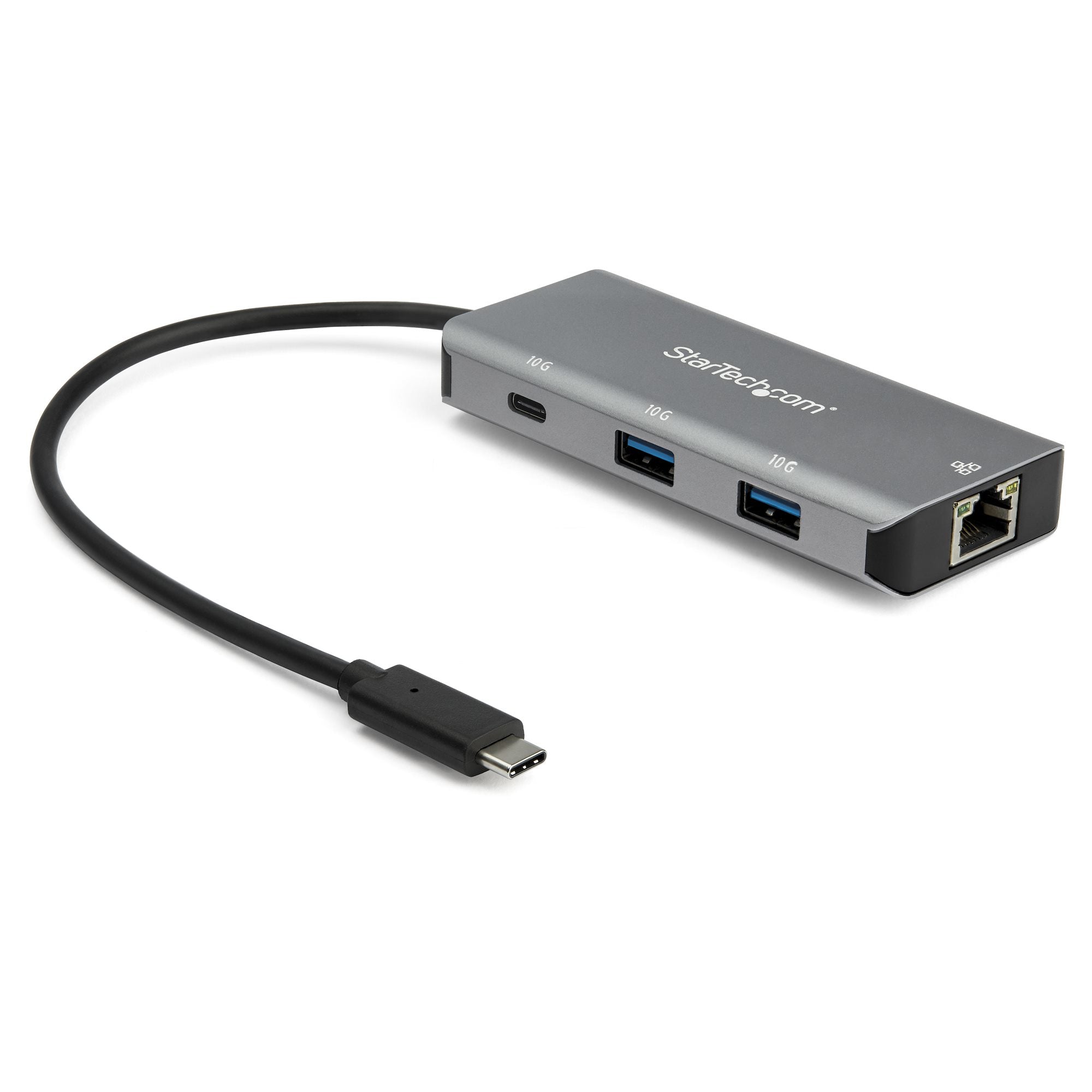 3 Port USB C Hub with Gigabit Ethernet RJ45 GbE Port - 2x USB-A