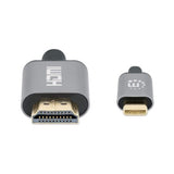 Manhattan USB-C to HDMI Cable, 4K@60Hz, 1m, Black, Male to Male, Three Year Warranty, Equivalent to CDP2HD2MBNL