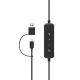 Port Designs PORT Connect 912005 headphones/headset Wired Head-band Calls/Music USB Type-C / USB Type-A Black