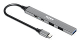 Port Designs 900163 interface hub USB Type-C 5000 Mbit/s Silver