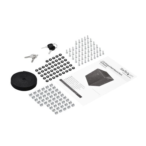 StarTech.com 4-Post 12U Wall Mount Network Cabinet with 1U Shelf, 19" Hinged Wall-Mounted Server Rack for Data / AV / Electronics / Computer Equipment, Flexible Vented Rack Enclosure