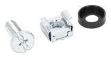 Intellinet Cage Nut Set (100 Pack), M6 Nuts, Bolts and Washers, Suitable for Network Cabinets/Server Racks, Plastic Storage Jar, Lifetime Warranty