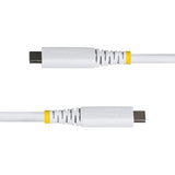 StarTech.com 1m (3ft) USB4 Cable, 40Gbps, USB-IF Certified USB-C Cable, 240W PD, 8K 60Hz/4K 240Hz DP2.1 DP40, TPE Jacket, Thunderbolt 4 Compatible - White USB-C Cord