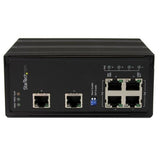 StarTech.com 6 Port Unmanaged Industrial Gigabit Ethernet Switch w/ 4 PoE+ Ports and Voltage Regulation - DIN Rail / Wall-Mountable
