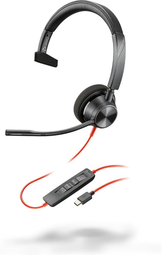 Blackwire 3310 Monaural USB-C Headset +USB-C/A Adapter