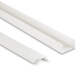 Hama Cable Duct Kit, 4 Pcs, Self-adhesive, 1 m, Incl. Connecting Pieces, white