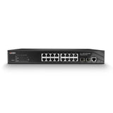 Lindy 16 Port + 2 SFP Gigabit Managed Switch PoE
