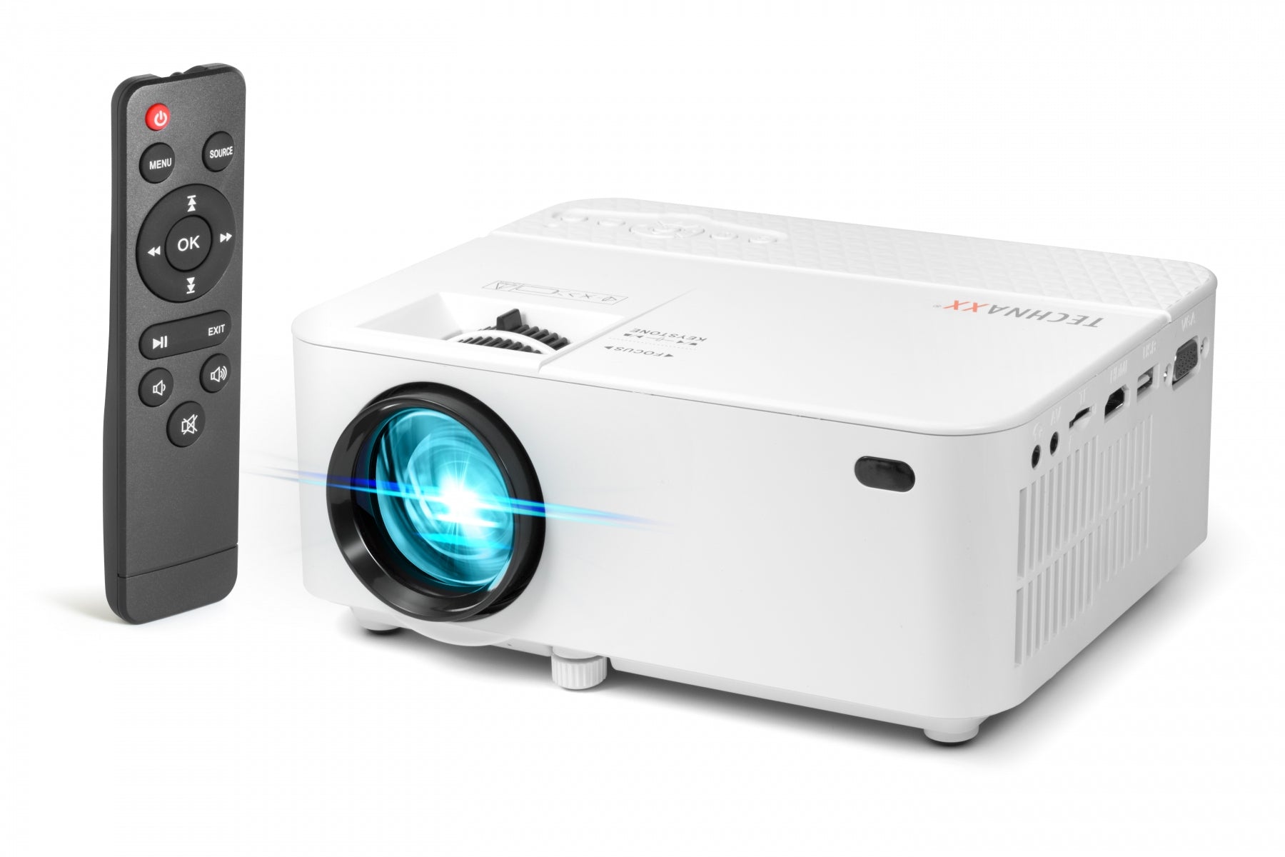 Technaxx TX-113 data projector Standard throw projector 1800 ANSI lumens LED 800x480 White  - AV & Photo - Technaxx