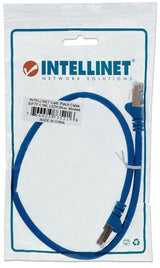 Intellinet Network Patch Cable, Cat6, 0.5m, Blue, Copper, S/FTP, LSOH / LSZH, PVC, RJ45, Gold Plated Contacts, Snagless, Booted, Lifetime Warranty