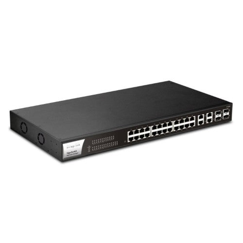 Draytek P1282 Managed Gigabit Ethernet (10/100/1000) Power over Ethernet (PoE) 1U Black