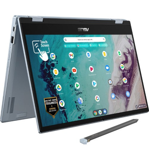 ASUS Chromebook CB3400FMA-EC0369 Intel® Core™ i3 i3-1110G4 35.6 cm (14") Touchscreen Full HD 8 GB LPDDR4x-SDRAM 256 GB SSD Wi-Fi 6 (802.11ax) ChromeOS Blue