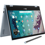 ASUS Chromebook CB3400FMA-EC0369 Intel® Core™ i3 i3-1110G4 35.6 cm (14") Touchscreen Full HD 8 GB LPDDR4x-SDRAM 256 GB SSD Wi-Fi 6 (802.11ax) ChromeOS Blue