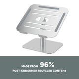 Fellowes Alumia Laptop Riser Desk Based Laptop Stand Max Size 15 inch Max Weight 5kg Silver
