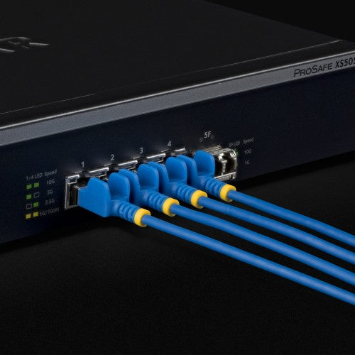 StarTech.com 30cm Blue Ultra Slim CAT6a Ethernet Cable, Snagless, FTP, Pure Bare Copper Wire, 34AWG Slim RJ45 Network Patch Cord, Individually Tested