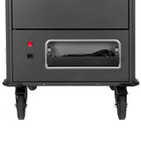 V7 30 Devices Schuko AC Charge Cart - Secure, Store and Charge Chromebooks, Notebooks and Tablets. Padded shelves with durable dividers, rubber casters, IEC 62368-1 Certified