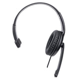 Manhattan Mono Over-Ear Headset (USB), Microphone Boom (padded), Retail Box Packaging, Adjustable Headband, In-Line Volume Control, Ear Cushion, USB-A for both sound and mic use, cable 1.5m, Three Year Warranty