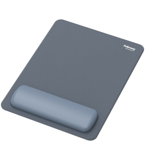 Fellowes Breyta XL Mouse Mat Wrist Rest XL Mouse Pad Wrist Support with Antibacterial Protection Ergonomic Mouse Mat Marine