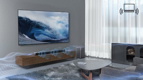 TCL S S55H Class 2.1 Channel Sound Bar with Dolby Atmos, Wireless Subwoofwer, and Bluetooth Music Streaming