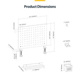 StarTech.com Clamp-On Pegboard with Accessories, 16.5 x 12.5in (42 x 32cm), Steel Pegboard, Desktop Storage Organizer, Desk Mount Peg Board, Black