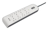 Belkin BSV804AF2M surge protector White 8 AC outlet(s) 2 m