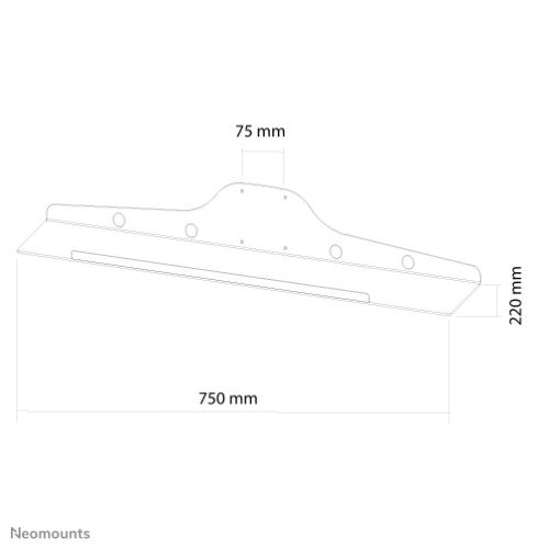 Neomounts KEYB-V100 Keyboard/mouse shelf - w 75 cm