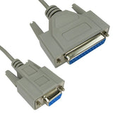 Cables Direct 2m D9/D25 serial cable Grey D9 FM D25 FM