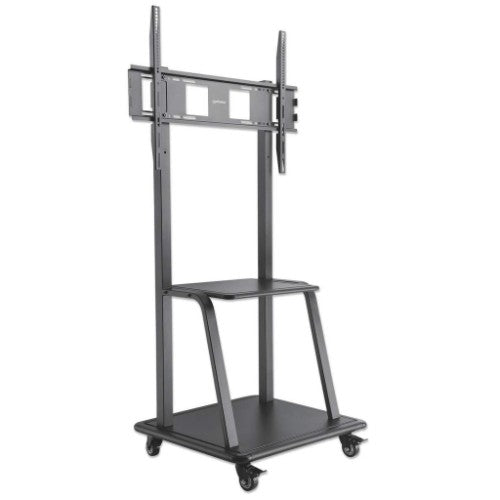 Manhattan Trolley Mount Stand for TV & Monitors, For screens 37" to 100", VESA compatibility: all between 200x200 to 800x600mm - check the dimensions of the four mounting holes on back of screen to ensure it fits, Max 150kg, Black, LFD, Stand, Bracket