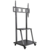 Manhattan Trolley Mount Stand for TV & Monitors, For screens 37" to 100", VESA compatability: all between 200x200 to 800x600mm - check the dimensions of the four mounting holes on back of screen to ensure it fits, Max 150kg, Black, LFD, Stand, Bracket