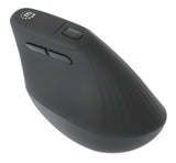 Manhattan Ergonomic Vertical Wireless Mouse (Right Handed), Black, Adjustable 800/1200/1600dpi, 2.4Ghz (effective range up to 10m), Six Button with Scroll Wheel, Nano USB-A receiver, AA battery (included), Three Year Warranty