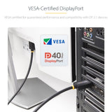 StarTech.com 1m DisplayPort 2.1 Cable, VESA Certified DP40 DisplayPort Cable w/UHBR10/HDR/HDCP 2.2, 8K 60Hz/4K 144Hz w/DSC 1.2a, 40Gbps, DP 2.1 Cable, UHD Monitor Cord, M/M