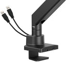 Manhattan Desk Mount for TV & Monitors (Full Motion Gas Spring), For screens 13" to 42", C-Clamp or Grommet Assembly,VESA compatibility: all between 75x75mm to 200x200mm - check the dimensions of the four mounting holes on back of screen to ensure it fits