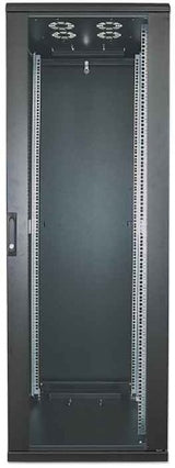 Intellinet 19" Network Cabinet - Free Standing, 22U, 600x800mm (width x depth), Black, Flatpack, Max 1500kg, Multi-Point Door Lock, One Lock Per Side Panel, Usable Depth 123 to 573mm, IP20 rated, Rack, Steel